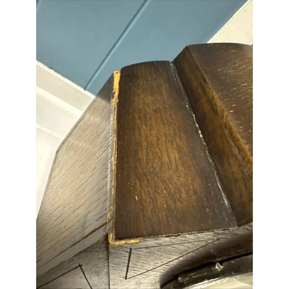 Vintage Art Deco Oak Cased Westminster Chime Mantel Clock Solid Heavy ‎ *READ